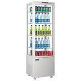 Polar C-Series Energy Efficient Curved Door Display Fridge White 235Ltr