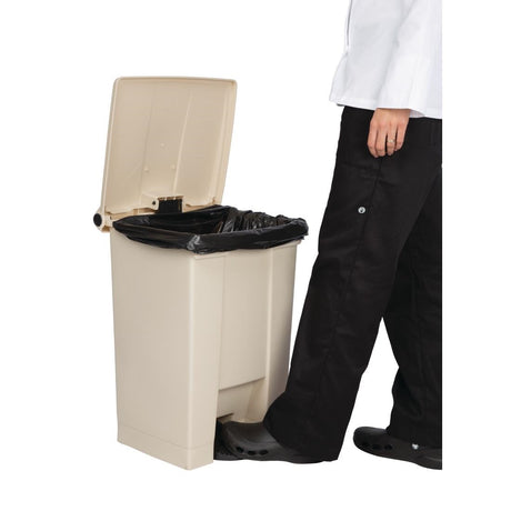 Rubbermaid Step-On Pedal Bin 45.5Ltr - Beige