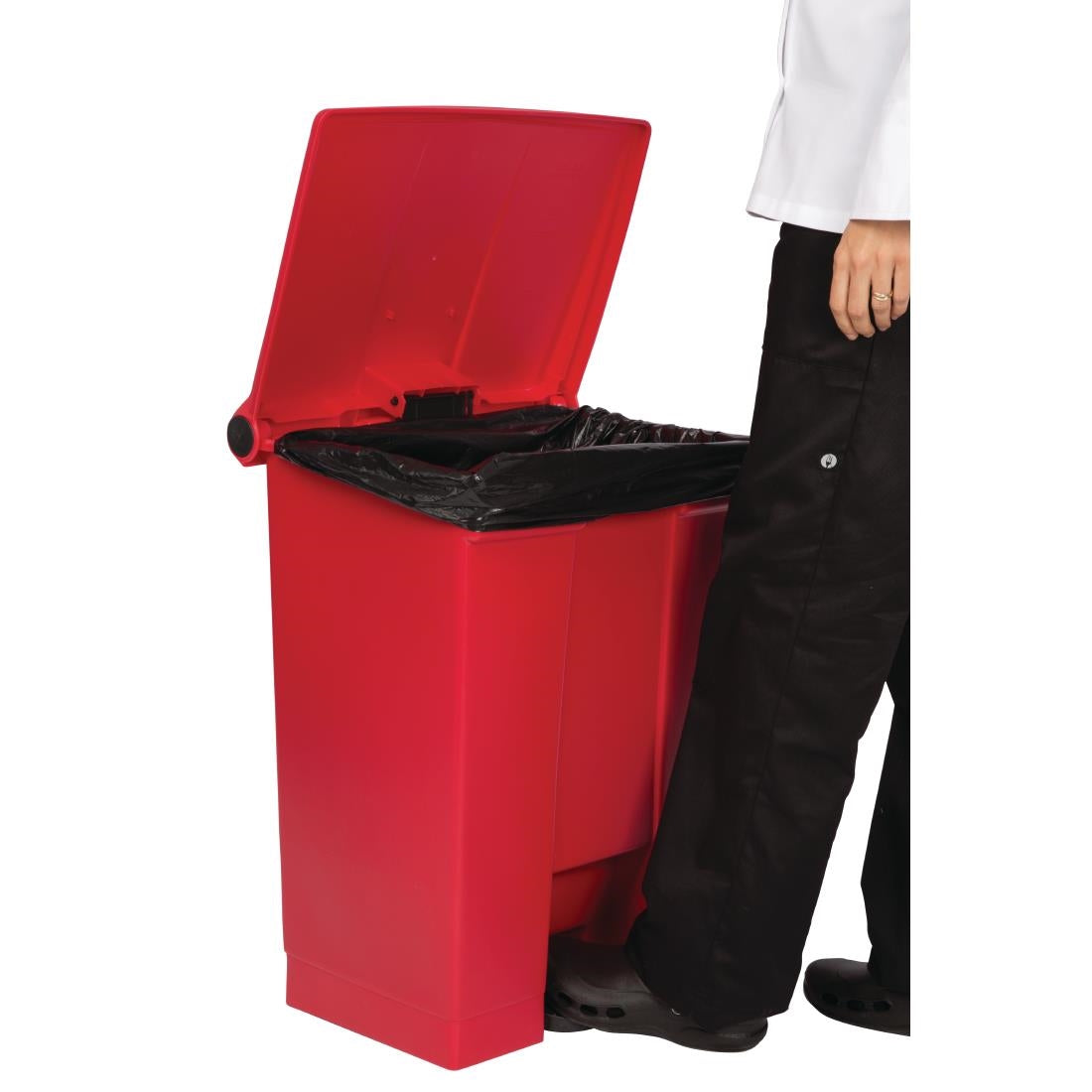 Rubbermaid Step-On Pedal Bin 68Ltr - Red