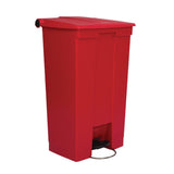 Rubbermaid Pedal Bin Red 87Ltr