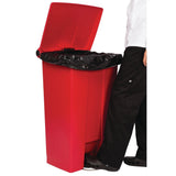 Rubbermaid Pedal Bin Red 87Ltr