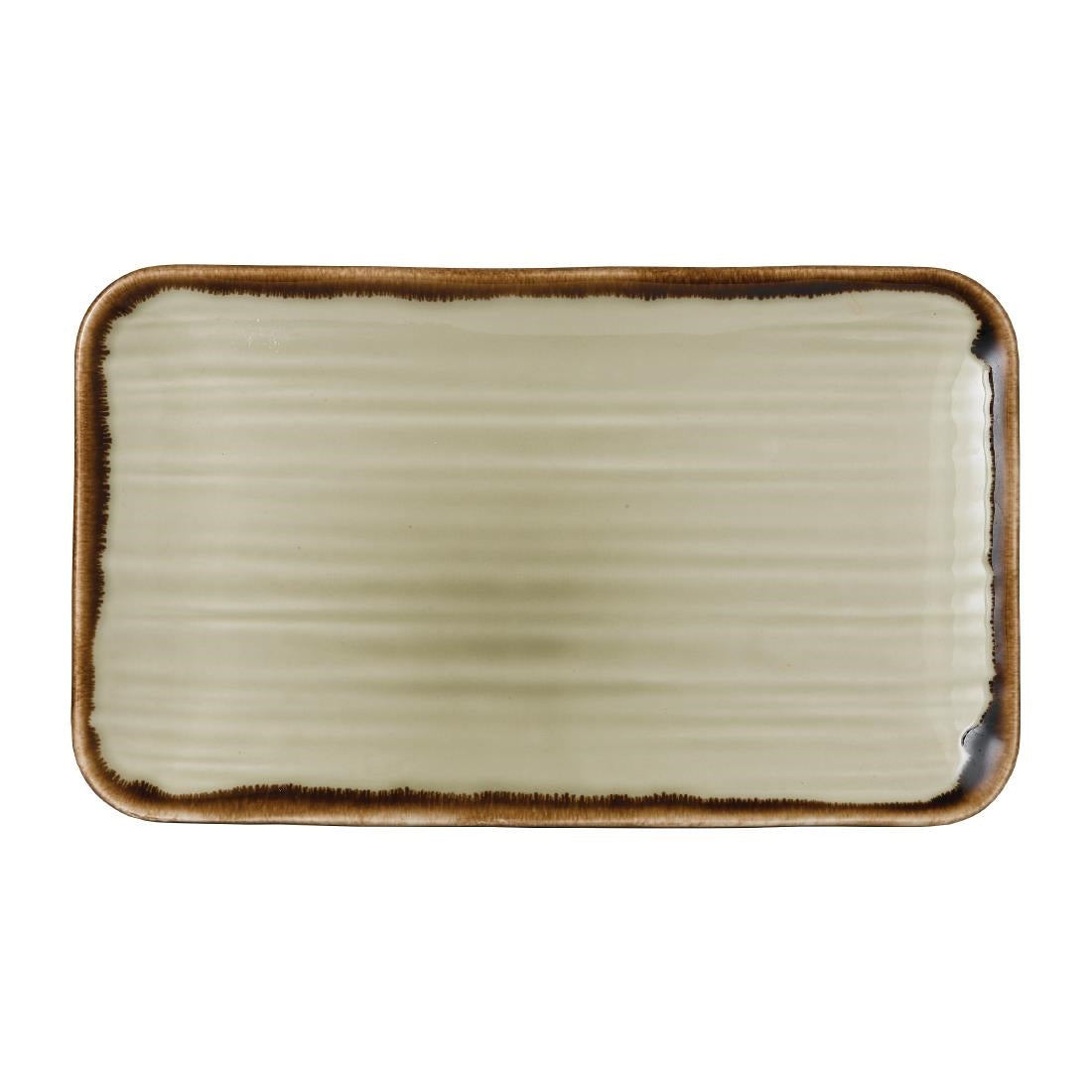 Dudson Harvest Organic Oblong Plates Linen 270x160mm (12 Pack)