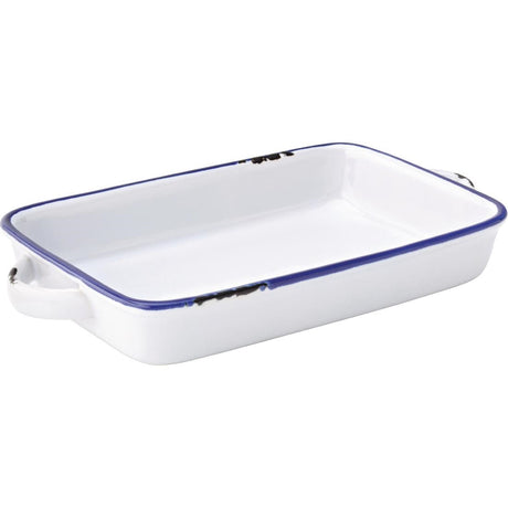 Utopia Avebury Blue Large Rectangular Dish 220mm (12 Pack)