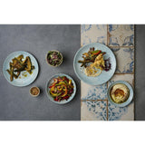 Churchill Vintage Prints Med Tiles Aquamarine Coupe Plates 165mm (12 Pack)