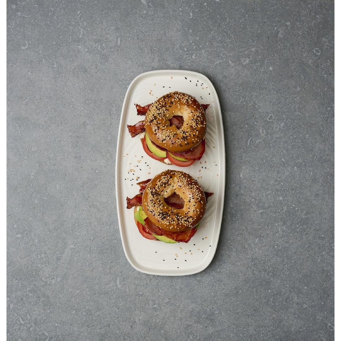 Churchill Chefs' Plates White Walled Oblong Plates 300mm (6 Pack)