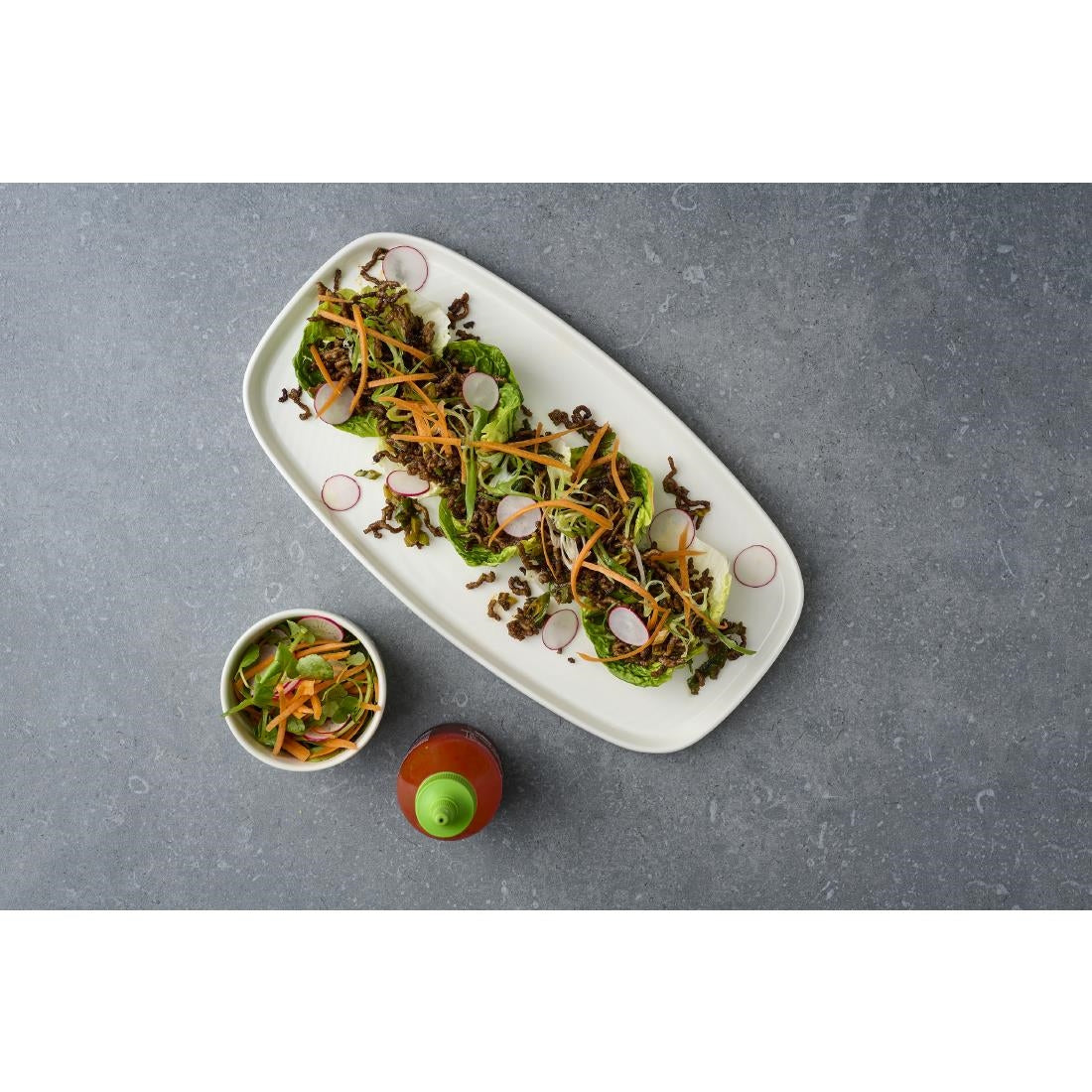 Churchill Chefs' Plates White Walled Oblong Plates 350mm (6 Pack)