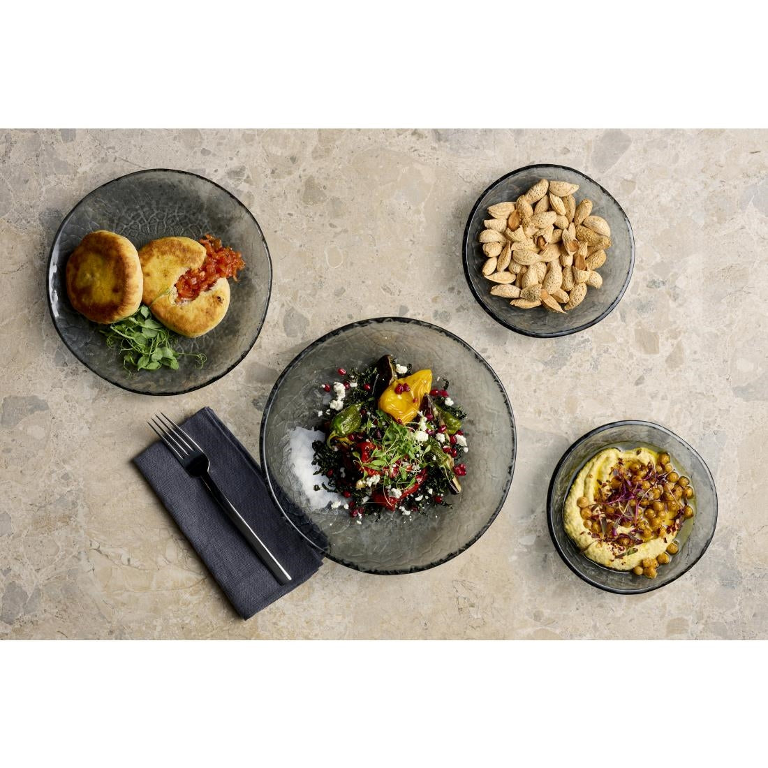 Churchill Viana Organic Glasses Bowls Dusk 170mm (6 Pack)