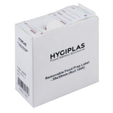 Hygiplas Removable Food Prep Labels 35x35mm (1000 Pack)