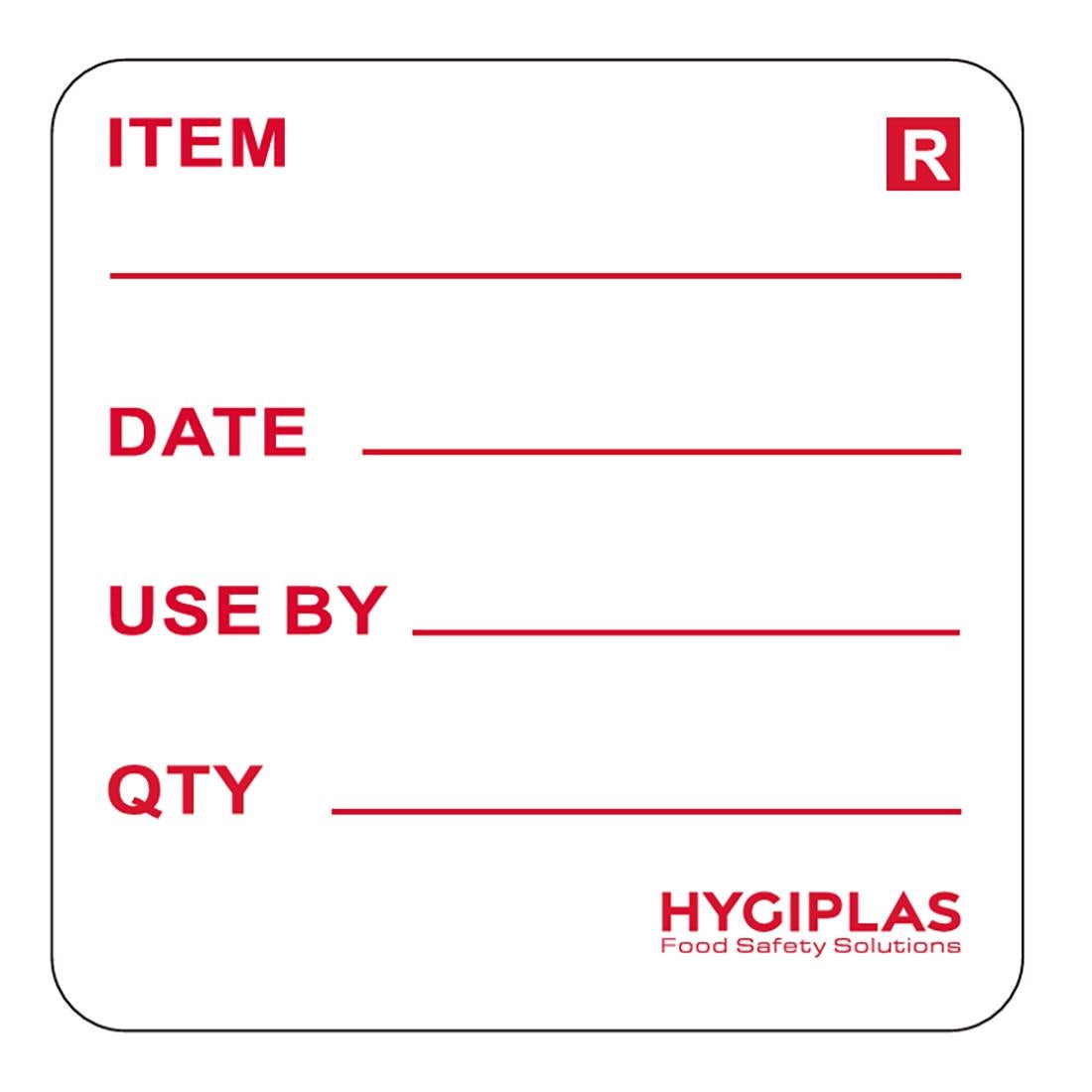 Hygiplas Removable Food Prep Labels 35x35mm (1000 Pack)