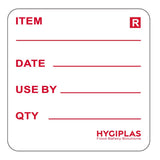 Hygiplas Removable Food Prep Labels 35x35mm (1000 Pack)