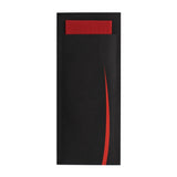 Europochette Bari Black Cutlery Pouch with Red Napkin (100 Pack)