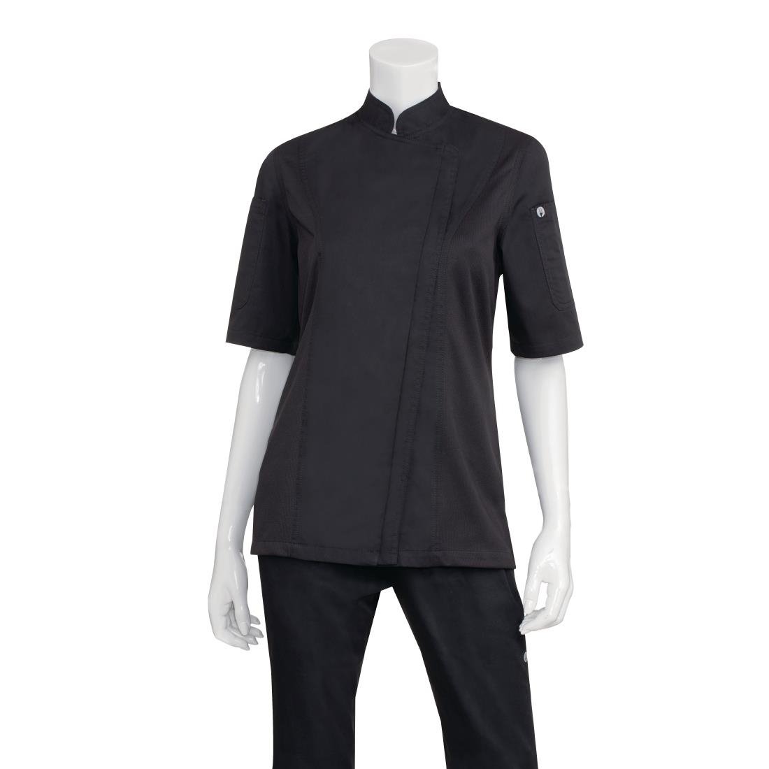 Chef Works Womens Springfield Zip Chef Jacket Black 2XL