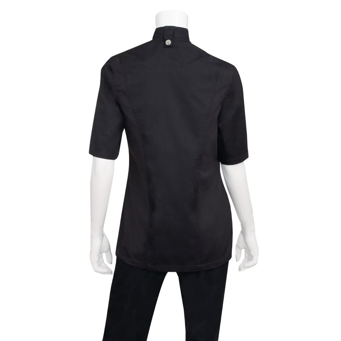 Chef Works Womens Springfield Zip Chef Jacket Black XL