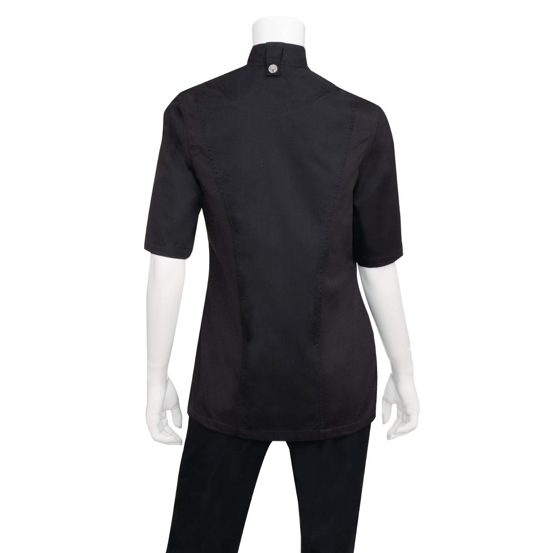 Chef Works Womens Springfield Zip Chef Jacket Black 2XL