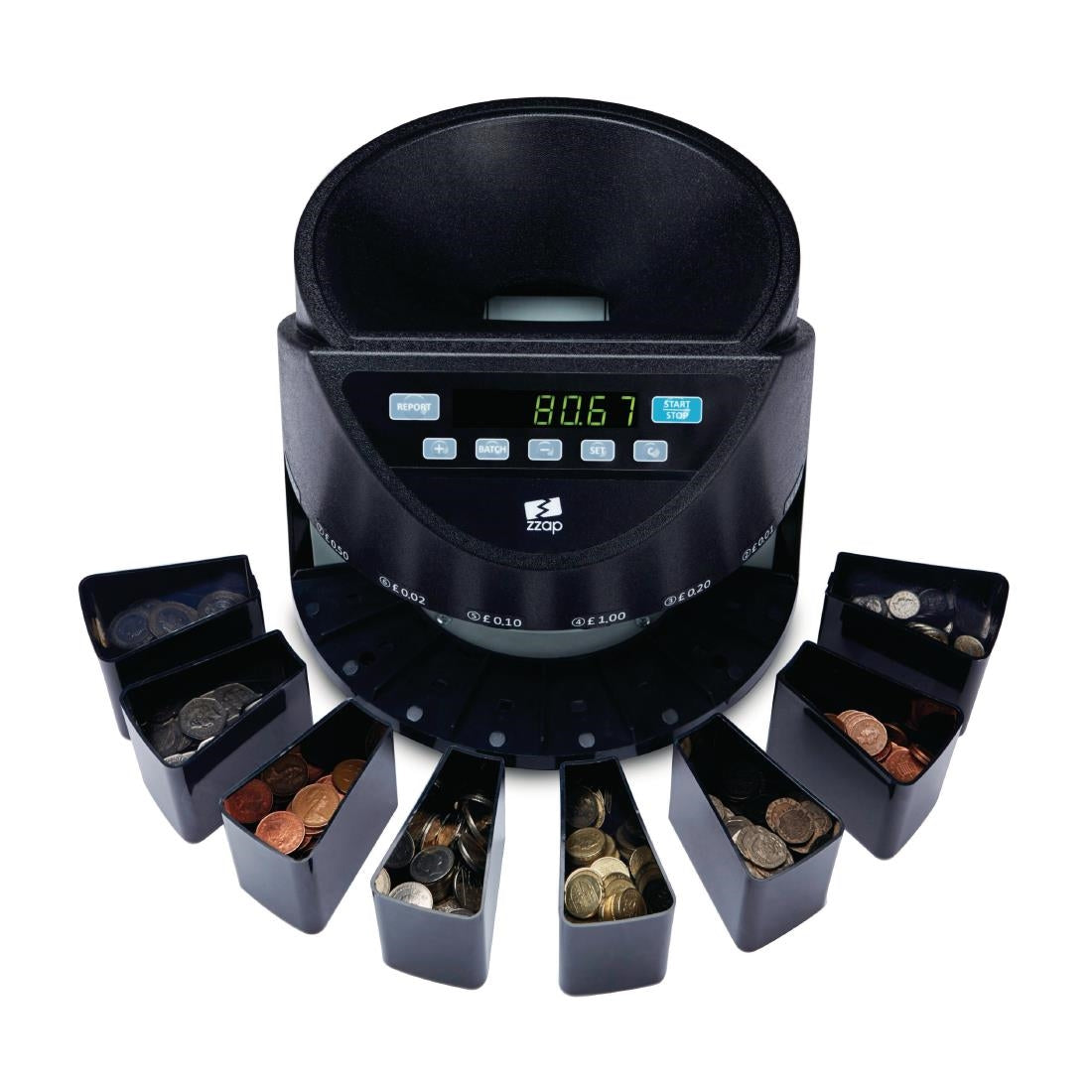 ZZap CS20 Coin Counter & Sorter 220 coins/min