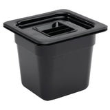 Vogue Polycarbonate 1/6 Gastronorm Container 150mm Black