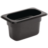 Vogue ABS Gastronorm Tray Black GN 1/9 100mm