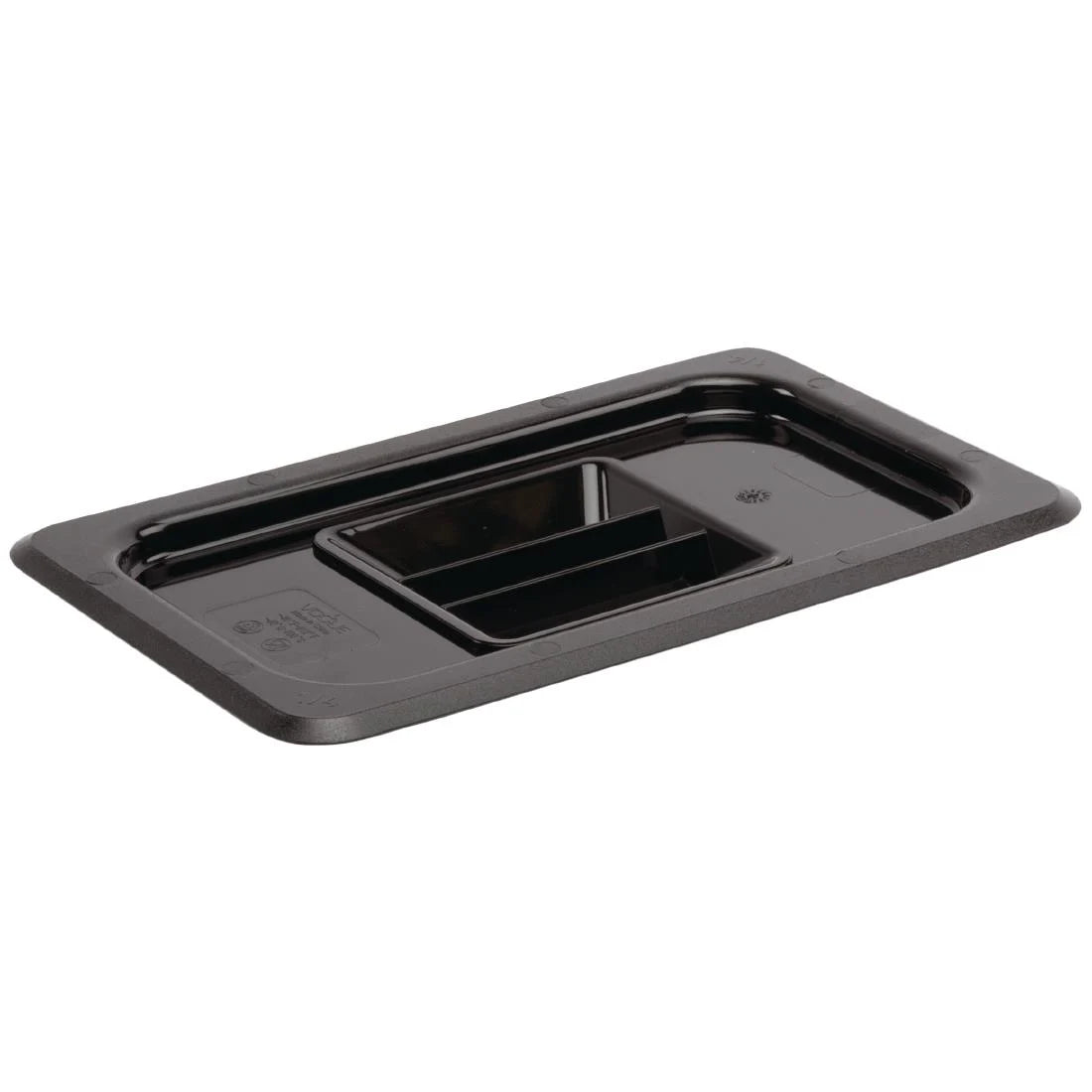Vogue ABS Gastronorm Lid Black GN 1/4