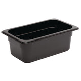 Vogue ABS Gastronorm Tray Black GN 1/4 100mm