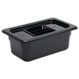 Vogue ABS Gastronorm Tray Black GN 1/4 100mm