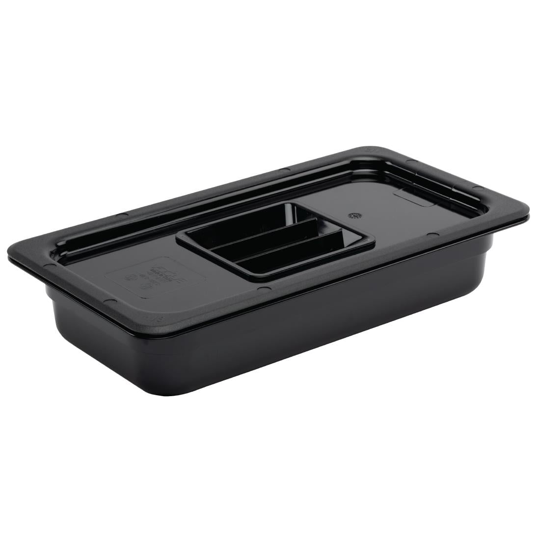 Vogue ABS Gastronorm Tray Black GN 1/3 65mm