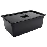 Vogue Polycarbonate 1/1 Gastronorm Container 200mm Black