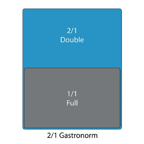 Vogue Stainless Steel 2/1 Gastronorm Tray 100mm