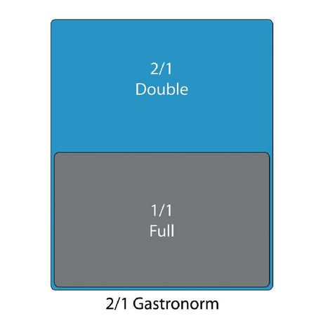 Vogue Stainless Steel 2/1 Gastronorm Tray 40mm