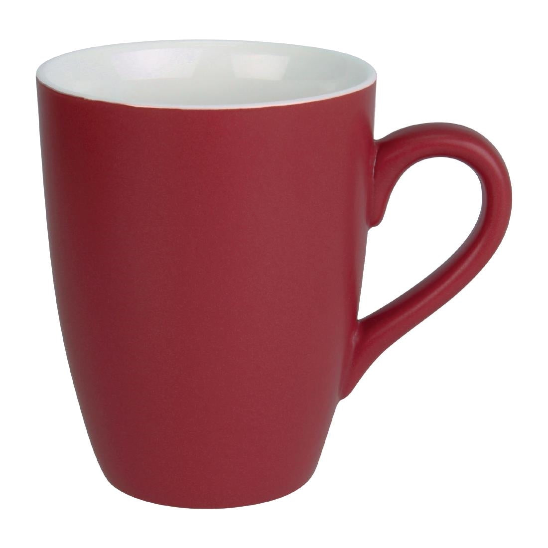 Olympia Pastel Mugs Red 340ml (6 Pack)