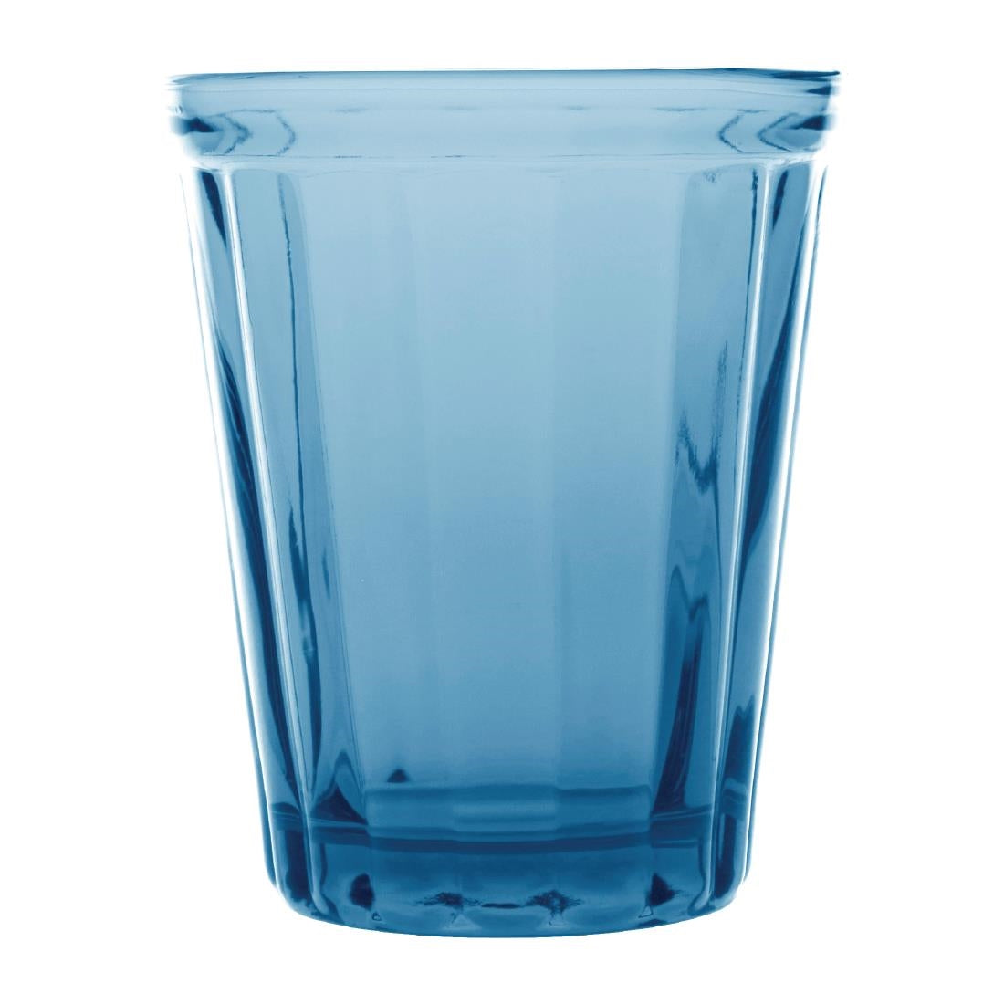 Olympia Cabot Panelled Glass Tumbler Blue 260ml (6 pack)
