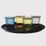 Olympia Cabot Panelled Glass Tumbler Blue 260ml (6 pack)