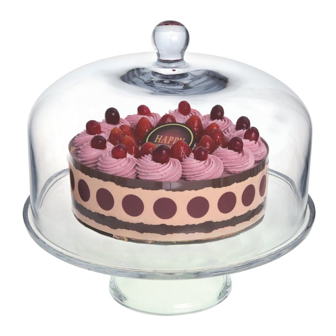 glass cake stand dome