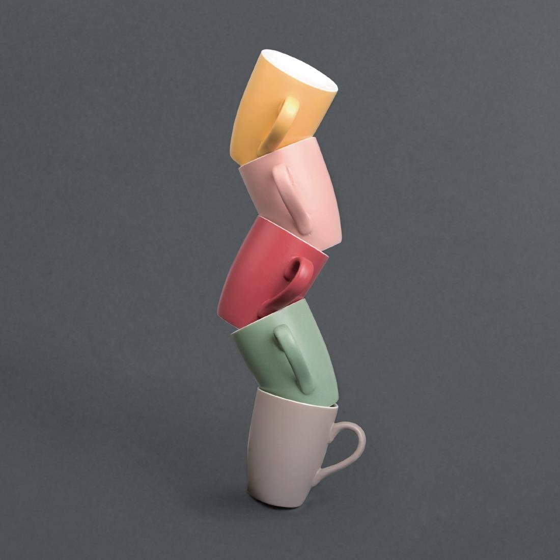 Olympia Matt Pastel Mug Grey 340ml (Pack of 6)