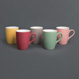 Olympia Pastel Mugs Red 340ml (6 Pack)