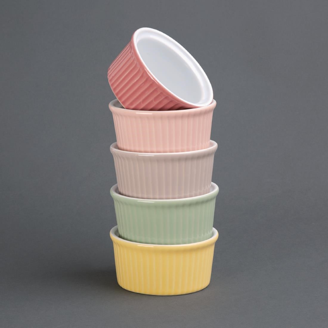 Olympia Pastel Ramekins Grey 90mm (12 Pack)