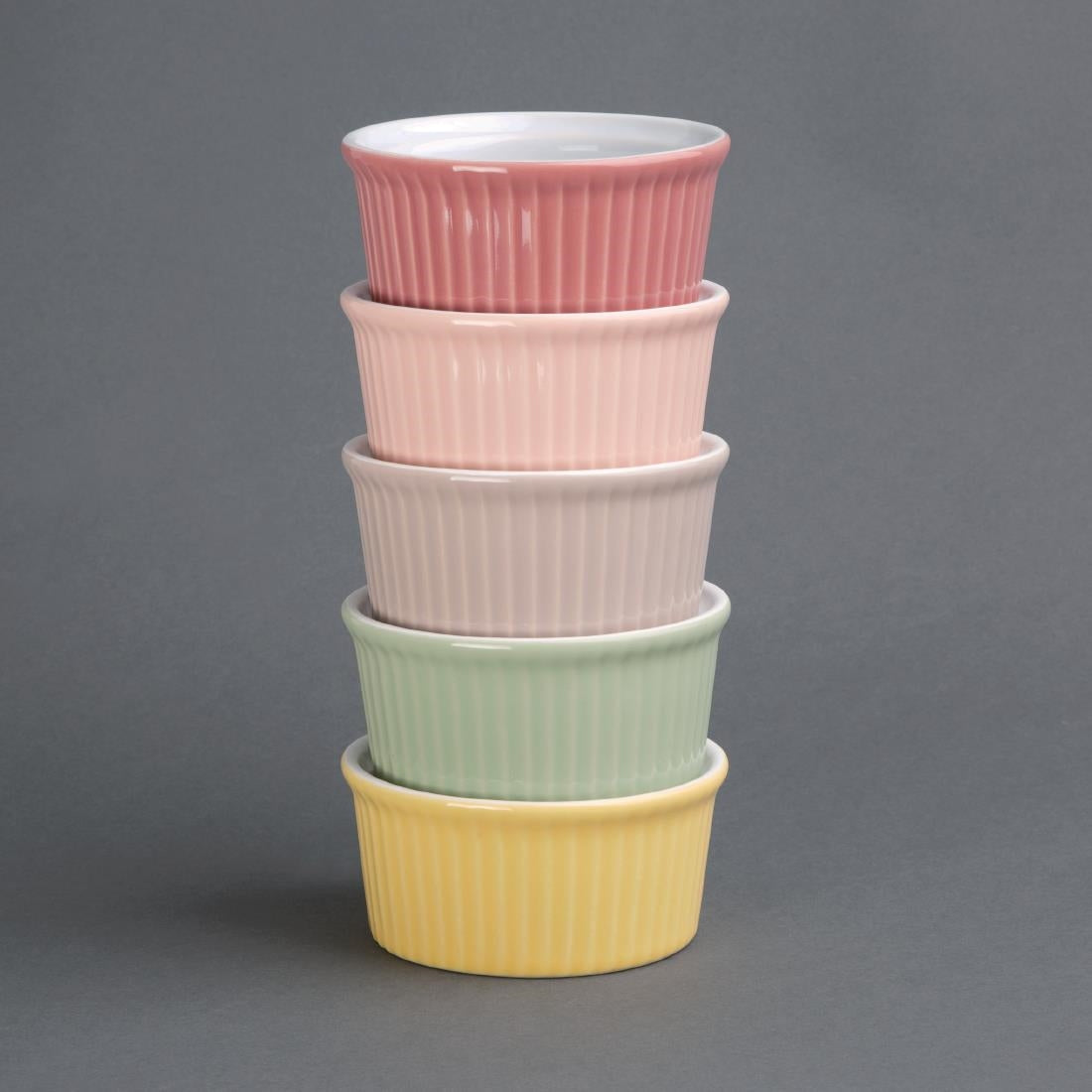 Olympia Pastel Ramekins Grey 90mm (12 Pack)