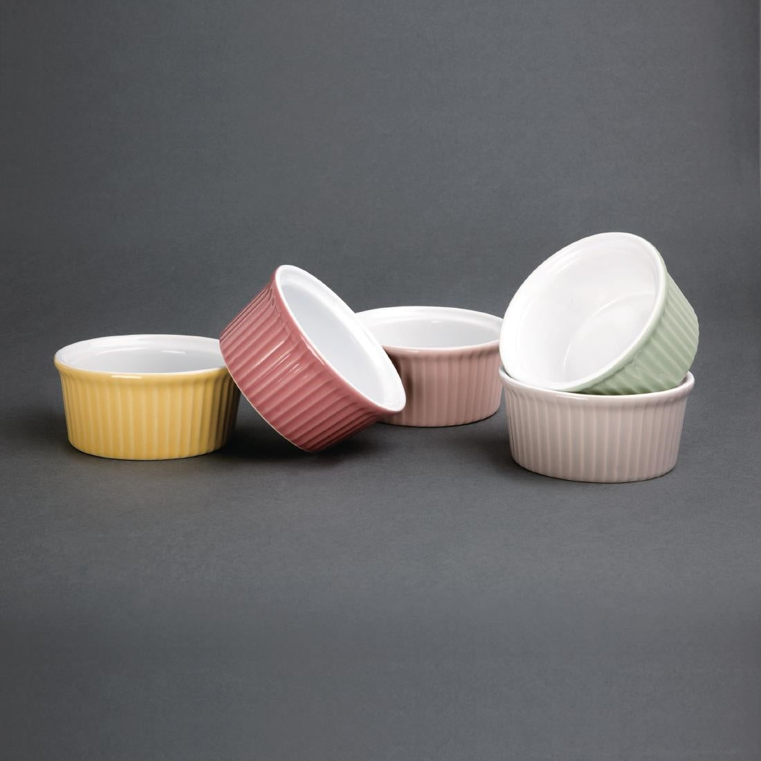 Olympia Pastel Ramekins Grey 90mm (12 Pack)