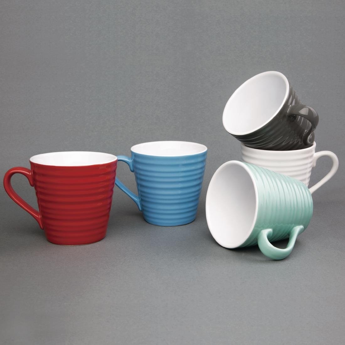 Olympia Cafe Aroma Mug Red - 340ml 11.5fl oz (Box 6)