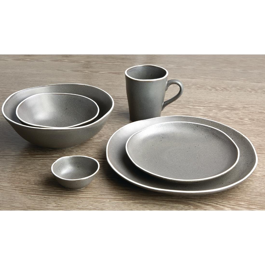 Olympia Chia Plates Charcoal 205mm (Pack of 6)