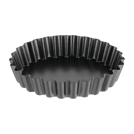 Vogue Non-Stick Mini Quiche Tin With Removable Base 100mm (3 Pack)