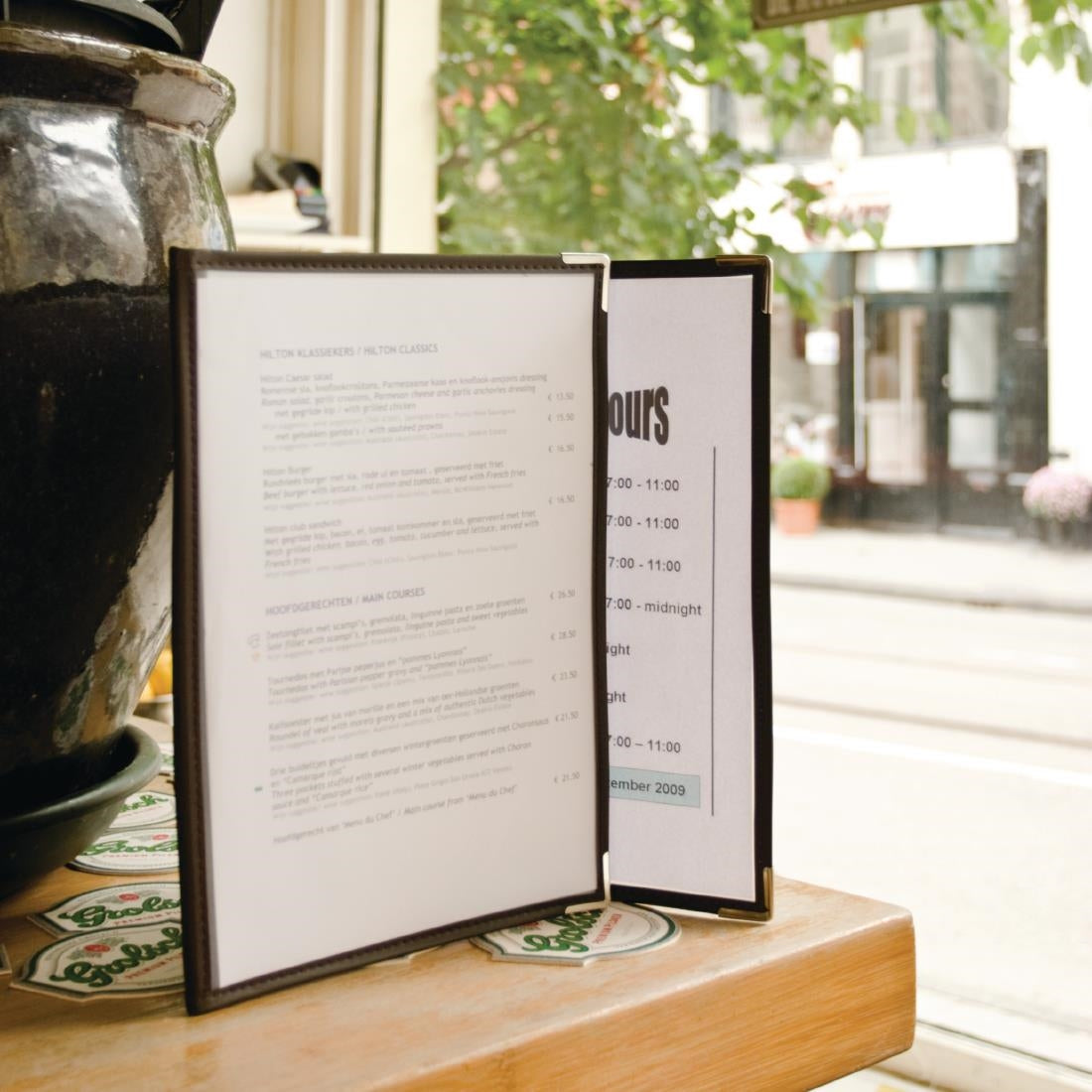Securit Crystal Double Sided Menu Cover A4 Triple (3 pack)