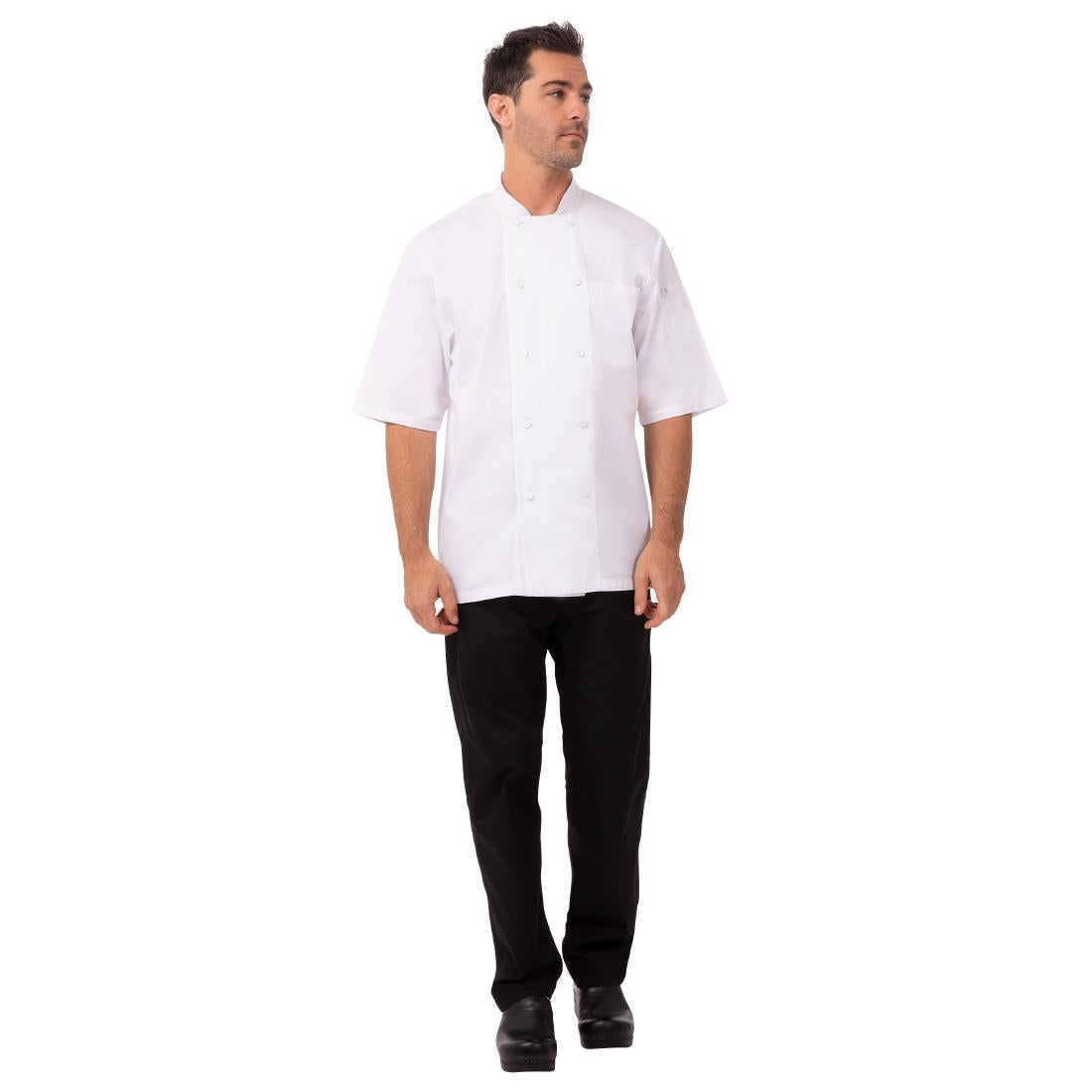 Chefs Works Montreal Cool Vent Unisex Short Sleeve Chefs Jacket White XL