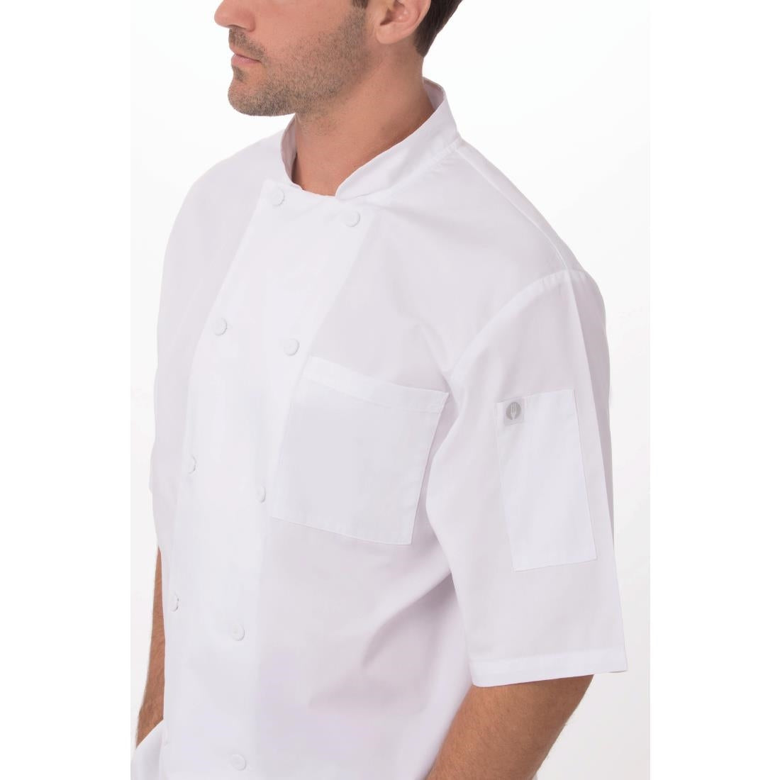 Chefs Works Montreal Cool Vent Unisex Short Sleeve Chefs Jacket White XL