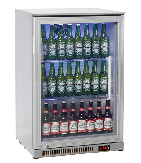 Prodis NT1ST-HC Hinged Glass Single Door Stainless Steel Undercounter Bottle Cooler  126 Litres