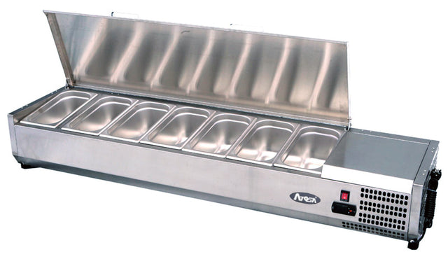 Atosa VRX1500/330S Countertop Topping Unit with 7 x 1/4 GN Pans/Lids  1505mm