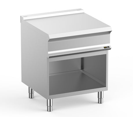 Hobart Ecomax HEN77A Ambient Work Top with Rear Flue on Open Cupboard