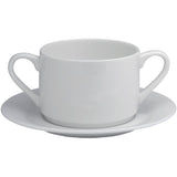 Elia Glacier Fine China Soup Cups Saucers 175mm (6 Pack)
