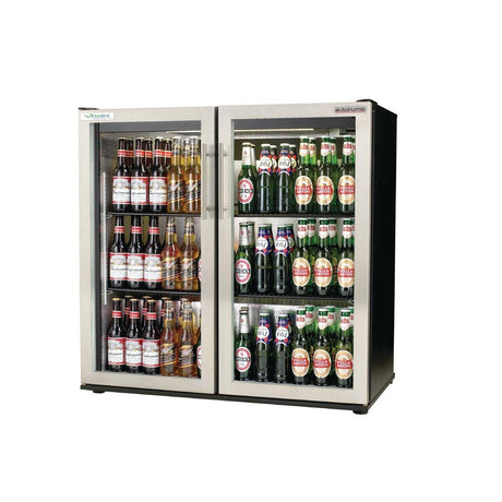 double door back bar fridge