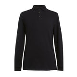 Brook Taverner Frederick Mens Long Sleeve Polo Shirt Black Size S