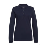 Brook Taverner Anna Womens Long Sleeve Polo Shirt Navy Size M